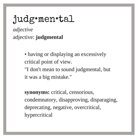 judgemental|Judgemental .